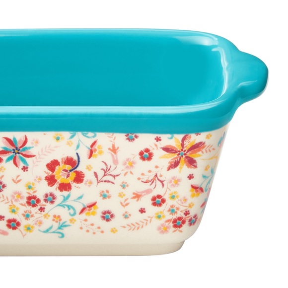 Gifted 🌺 New The Pioneer Woman Keepsake Floral 4.8" Ceramic Mini Loaf Pans - Picture 8 of 9